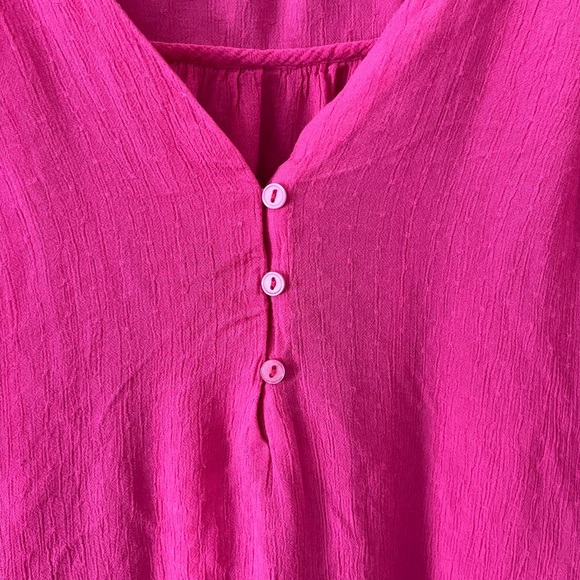 NAF NAF Paris Bright Pink Blouse Top Women’s Medium FR 40 - Picture 7 of 11
